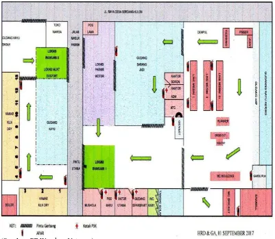 Gambar 1.4  Denah Plant PT Woodaya Natamas 