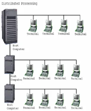 Gambar 3.2 Jaringan Komputer model distributed Processing 