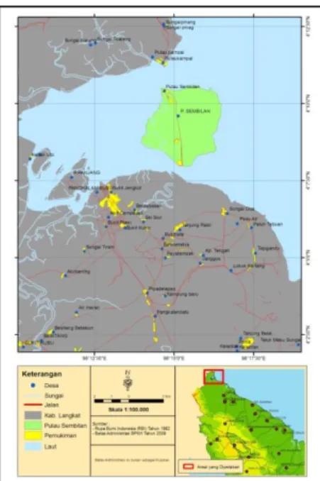Gambar 1. Peta Lokasi Pulau Sembilan 