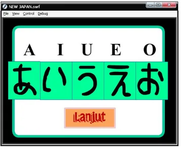 Gambar 4.11  Isi menu hiragana   4.2.5  Halaman latihan  