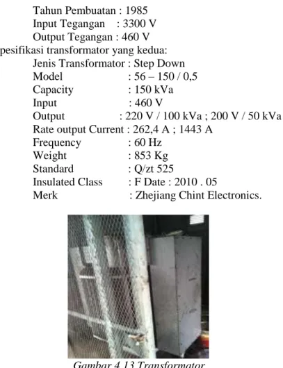 Gambar 4.13 Transformator 