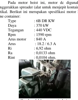 Gambar 4.14 motor main hoist 