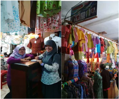 Gambar 3. Foto Peneliti Bersama Informan Penjual Pakaian di Pasar Pusat Pasar 