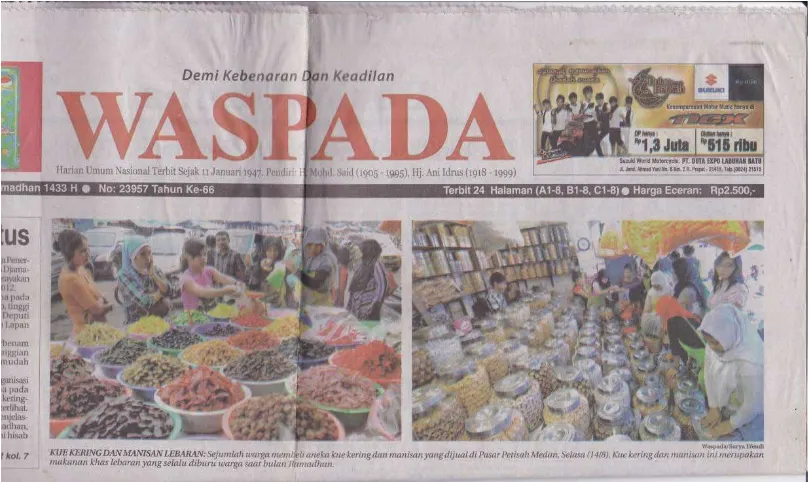 Gambar 10. Foto Pelanggan yang Menjadi Informan saat Berbelanja di Pasar Simalingkar 