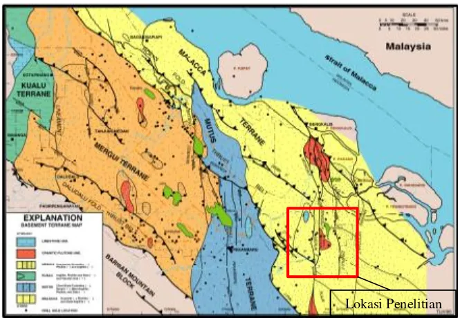 Gambar 2.3 Geologi Regional Cekungan Sumatra Tengah (Pertamina BPPKA, 1996) 