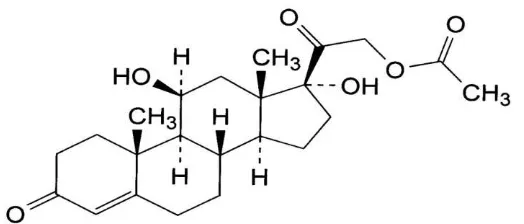 Gambar 2.1. Struktur Hidrokortison Asetat 