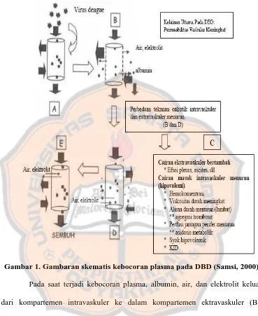 Gambar 1. Gambaran skematis kebocoran plasma pada DBD (Samsi, 2000) 