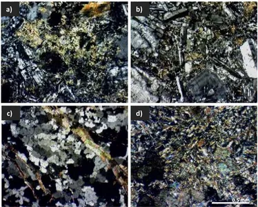 Fig. 6. Photomicroscopic (cross plane) of many altered rock type at the research area