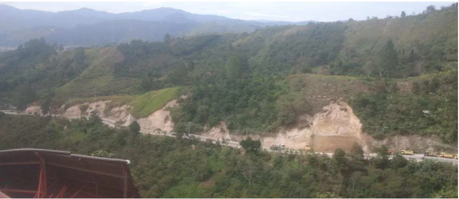 Figure 7. Landslide/slope failure along The Study area due to July 2nd, 2012 earthquake 