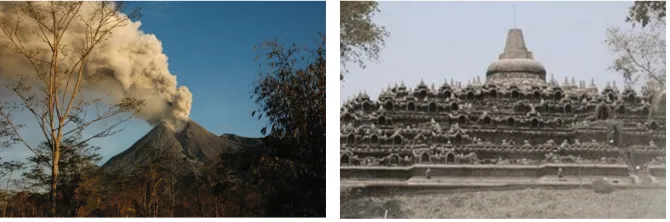 Fig. 9. Kaliadem village buried by pyroclastic deposits, 2010 (Doc: the authors)