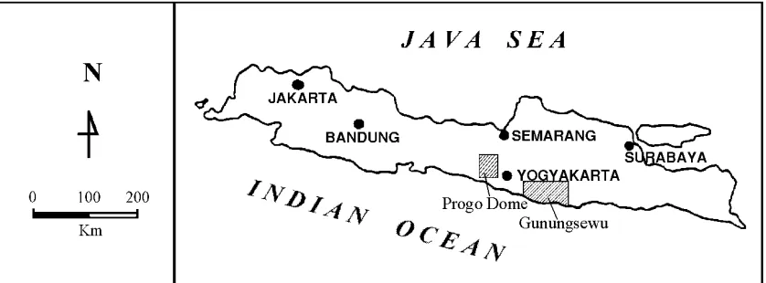 Fig. 2. Geological map of the Gunungsewu hills area 