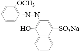 Gambar 1. Struktur molekul Acid Red 4 