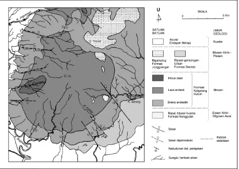 GAMBAR 5: Peta Geologi daerah Kubah Kulonprogo dan sekitarnya (Rahardjo, dkk, 1977) 