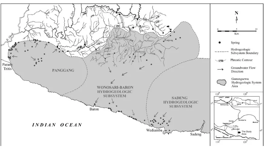 Fig. 6. Geologic map of the Gunungsewu area (Kusumayudha, 2002) 