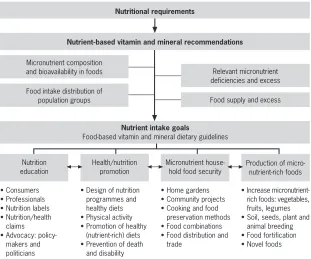 FIGURE 1.3Schematic representation of the process of applying nutritional requirements and