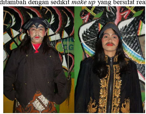 Gambar 4. Bentuk make up Pemain Ketoprak Lesung: Cahyo Budoyo Foto: Salim 