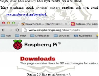 Gambar 2.3 Situs resmi Raspberry Pi 