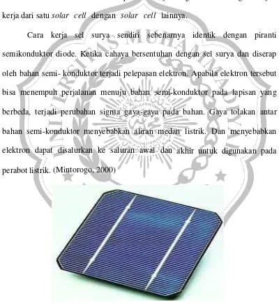 Gambar 2.4 Contoh sel photovoltaic (Planning and Installing Photovoltaic Systems,2005) 