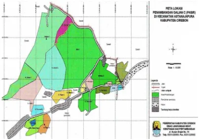 Gambar 5 Peta Lokasi Penambangan Galian C (Pasir) di Kecamatan Astanajapura 