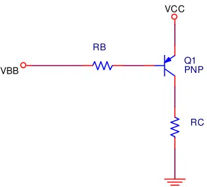 Gambar 2-3 Rangkaian transistor sebagai saklar 