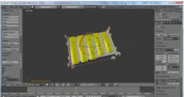 Gambar 7. Tampilan pembuatan Objek 3D menggunakan blender 