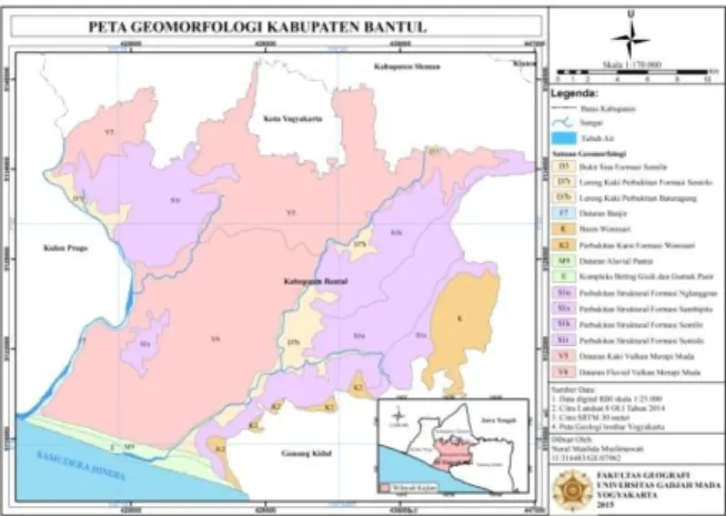Gambar 5.1 Peta Geomorfologi di Kabupaten Bantul 