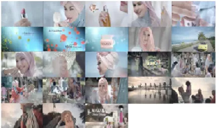 Gambar 1 Adegan-adegan dalam iklan Mazaya Divine Beauty Sumber: www.youtube.com