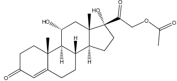 Gambar 1. Rumus struktur hidrokortison asetat  