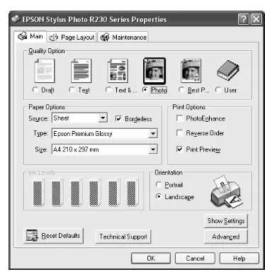 Gambar 8.6 Kotak dialog Printer Properties  