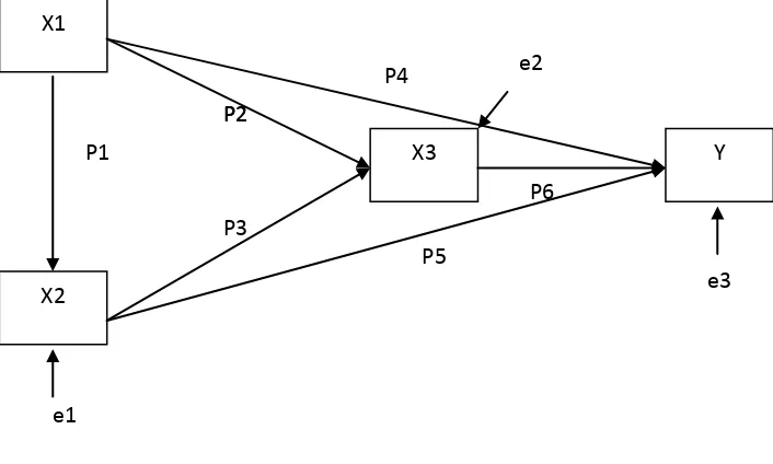 Gambar 3.1 Model Analisis Jalur 