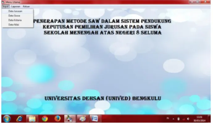 Gambar 4. Menu Laporan Data 
