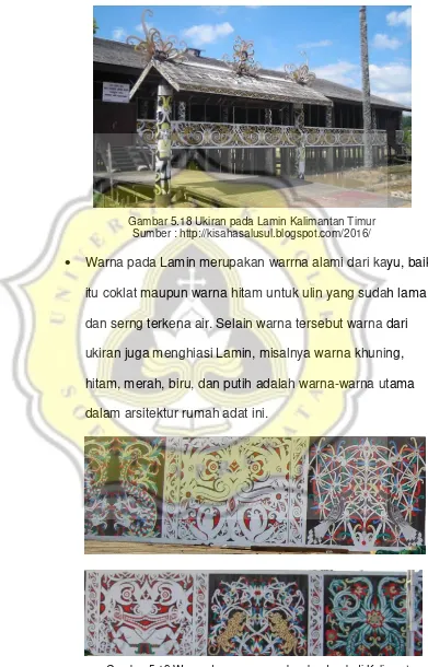 Gambar 5.19 Warna dan ornamen sub suku dayak di Kalimantan Sumber : putratonyooi.wordpress.com 