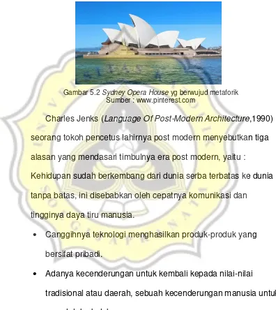 Gambar 5.2 Sydney Opera House yg berwujud metaforik 