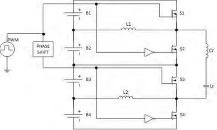 Gambar 2.5. Rangkaian Konverter Buck-Boost dan LC Seri  Dalam konverter ini terdiri dari tiga induktor dan satu kapasitor