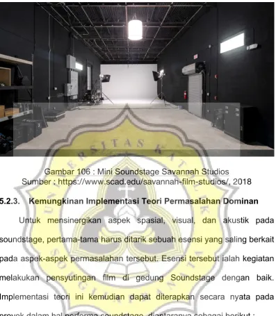 Gambar 106 : Mini Soundstage Savannah Studios 