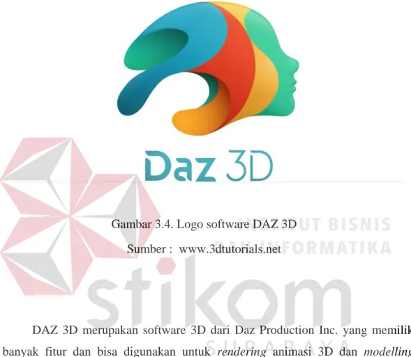 Gambar 3.4. Logo software DAZ 3D  Sumber :  www.3dtutorials.net 