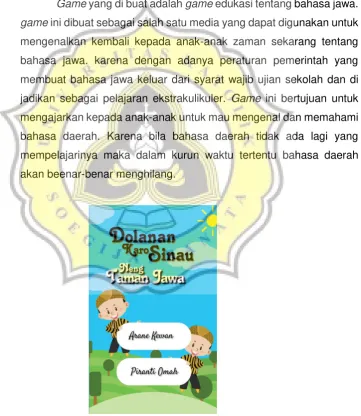 Gambar 4.2.3 tampilan menu utama game 