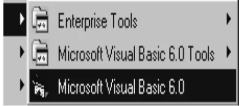 Gambar 2.11 Mengaktifkan IDE Visual Basic 6.0 