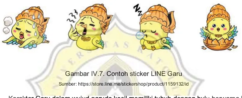 Gambar IV.7. Contoh sticker LINE GaruGaGaGGaGaaambmmmbbbararr I IIV.V.V.V.VV...777.7.77..
