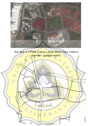 Gambar 4.3.Peta Udara Lokasi BSD Raya Utama 