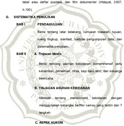 tabel atau daftar pustaka, dan film dokumenter (Hidayat, 2007; 