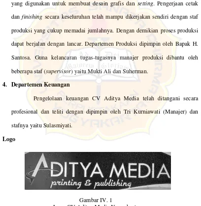Gambar IV. 1  Logo CV Aditya Media Yogyakarta  