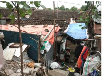 Gambar 2 Kondisi rumah salah satu pemulung Kecamatan Pasar Kliwon  Sumber: Hasil Survei, 2020 