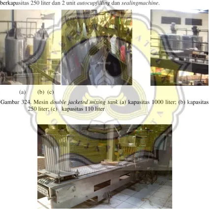 Gambar 324. Mesin double jacketed mixing tank (a) kapasitas 1000 liter; (b) kapasitas 