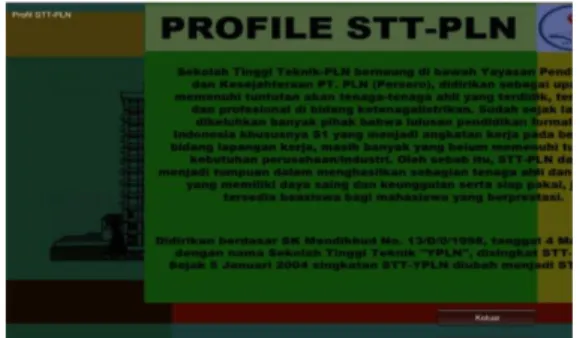 Gambar 3.4 Tampilan Profil STT-PLN 