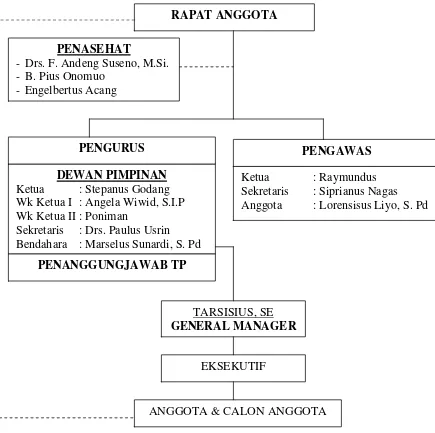 Gambar I: Struktur Organisasi CU LANTANG TIPOSumber CU Lantang Tipo