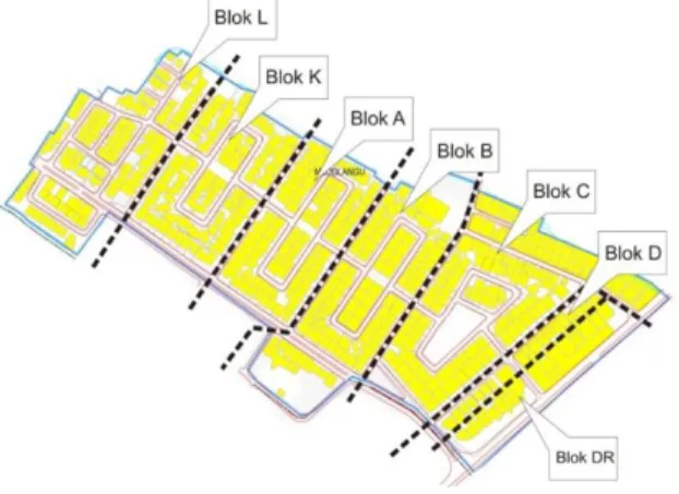 Gambar 2. Lokasi Blok Perumahan Griya Shanta 