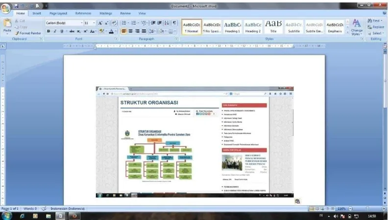 Gambar 3.8. Memindahkan ke dalam Microsoft Word 2007 