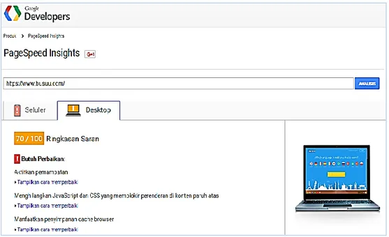 Gambar di atas menunjukkan bahwa nilai  yang diperoleh Busuu.com  adalah 70/100 yang itu menunjukkan bahwa Busuu.com lebih cepat diakses  melalui perangkat desktop daripada seluler