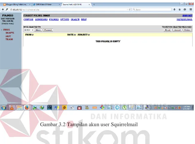 Gambar 3.1 Tampilan webmail Squirrelmail 